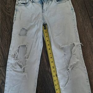 Distressed Light Blue Jeans